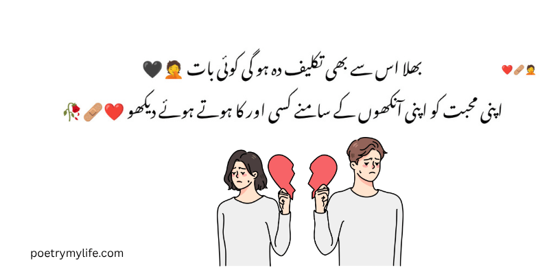 sad poetry in urdu 2 lines